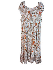 Beautiful Multi Colored Floral Tiered Maxi Dress Size XXL