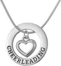 Love Cheerleading Pendant Cheer Cheerleader Necklace Sprots Jewelry for Women Fe