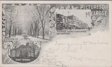 Picturesque Melrose Foster St Main High School MA 1910s Postcard