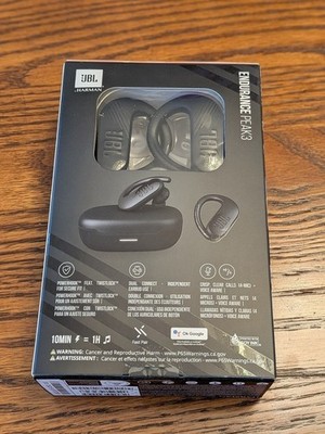 JBL ENDURANCE PEAK 3 TRUE WIRELESS ACTIVE EARBUDS AMBIENT AWARE BLACK