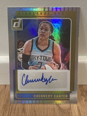 2025 Panini Donruss WNBA - Chennedy Carter - Silver Holo Auto - Chicago Sky/Aces