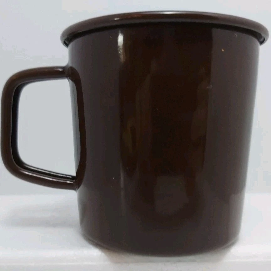 STARBUCKS The First Store Seattle Pike Place Brown Tin/Enamel Coffee Mug 14oz  - Image 3 of 4