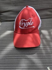Enjoy crypto bitcoin iconic soda red and white baseball cap