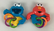 Sesame Street Beginnings Character Ring Rattle Elmo Cookie Monster Baby Toy