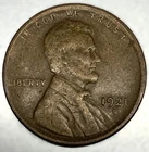1921-S Lincoln Wheat Cent Penny F Fine | Better Date | Actual Coin - 3639
