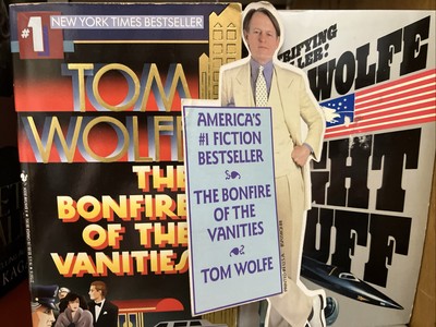 Bonfire of the Vanities + Right Stuff Tom Wolfe (Lot 2 MMPBs) Bantam + Bookmark