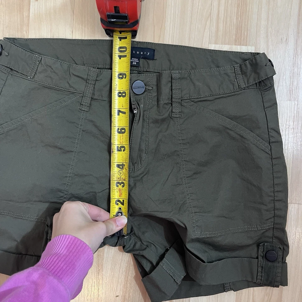 Pantalones Cortos Carga Sanctuary Mujer Verde Informales Diseño Algodón Talla 26 Foto 4 de 4