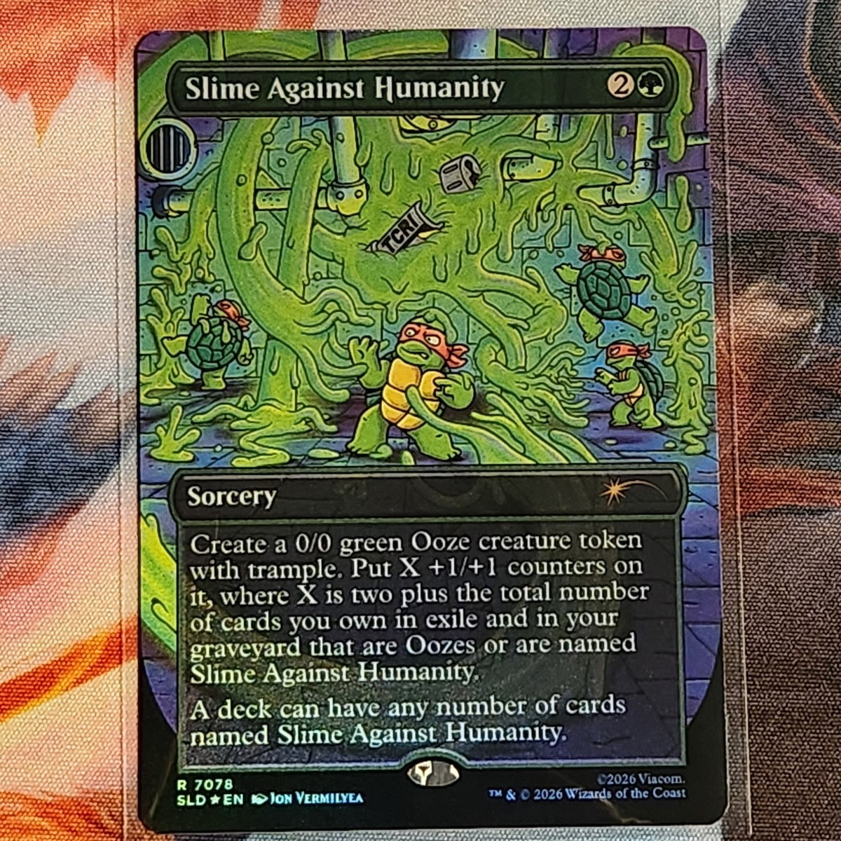 MTG Slime Against Humanity 7078 *Foil Secret Lair TMNT SLD The