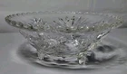 Vtg Anchor Hocking EAPC Prescut Star of David Glass Bowl 7" Footed Candy Dish
