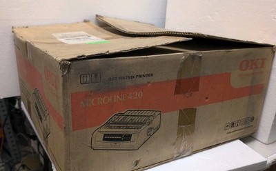 Open BOX Okidata Oki Microline 420 Dot Matrix Black Printer 91909701 -