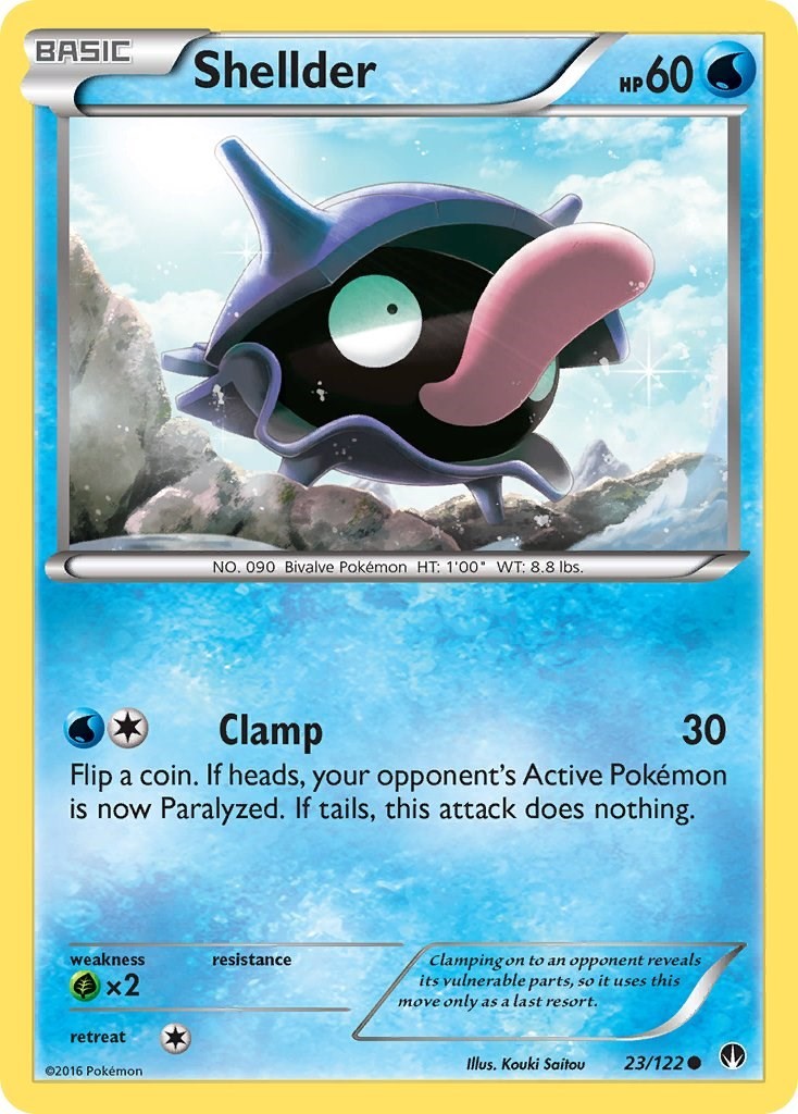 Pokemon Shellder (23) 23/122 XY - BREAKpoint Common LP