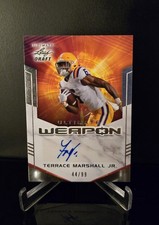 #'d/99 AUTO 🔥 TERRACE MARSHALL JR. SP 2021 Leaf Ultimate Draft Ultimate Weapon