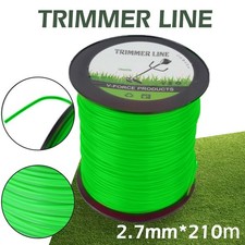 2.7mm*210m Heavy Duty Nylon Round Trimmer Strimmer Line Cord Rope Green UK 0.06 per metre
