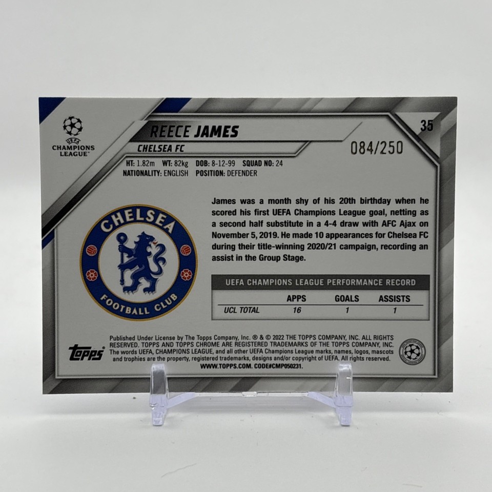 2021 22 Topps Chrome UCL Purple Refractor 250 Reece James 35 EBay 2021-22-topps-chrome-ucl-purple-refractor-250-reece-james-35-ebay