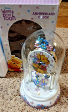 A Disney Winnie The Pooh Glass Dome Pendulum Clock Anniversary Limited Edition