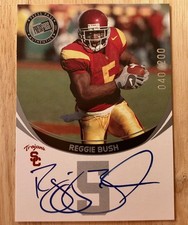 REGGIE BUSH 2006 PRESS PASS AUTOGRAPHS SILVER PARALLEL SERIAL-NUMBERED /200 AUTO