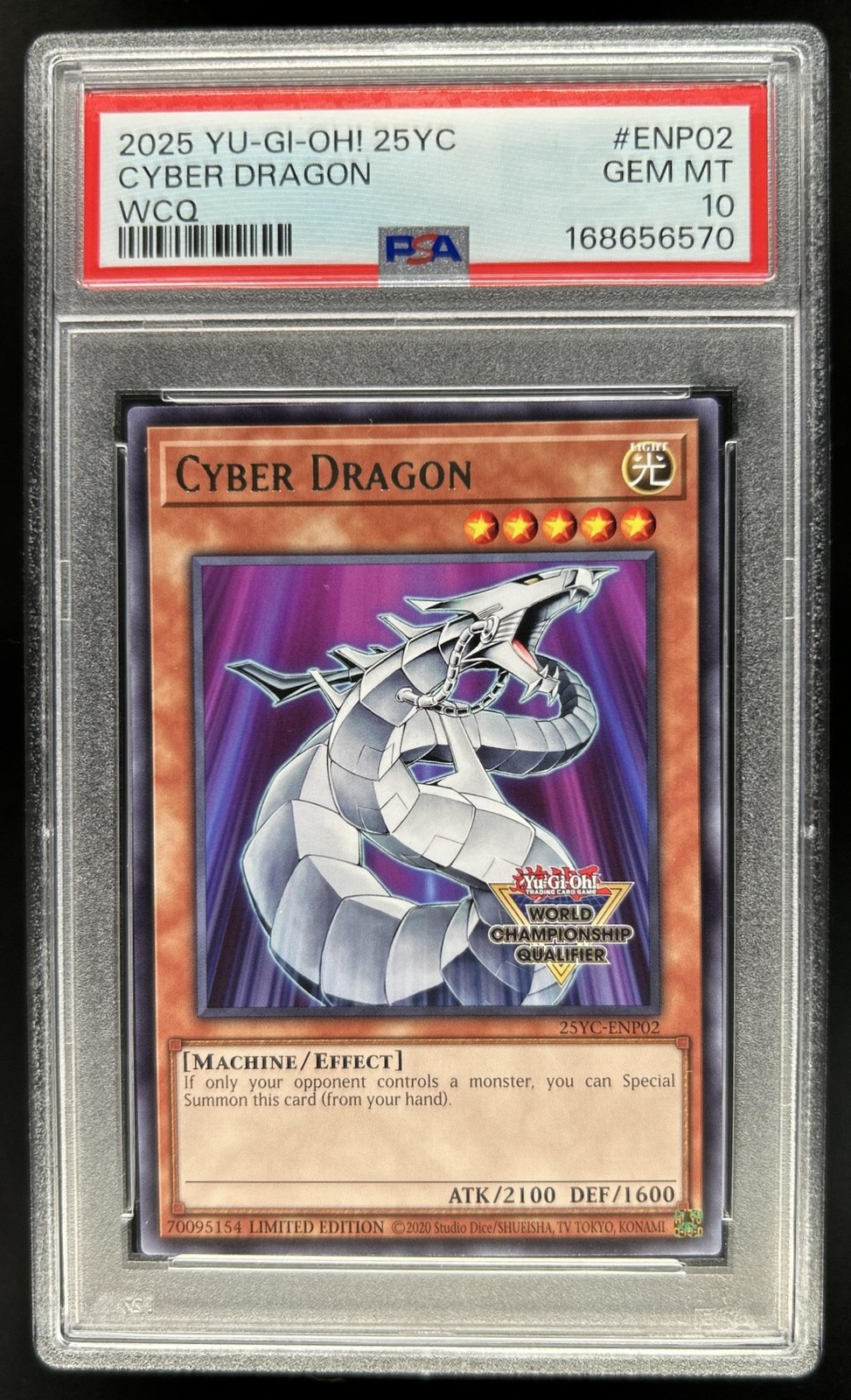 2025 Yu-Gi-Oh Cyber Dragon World Championship Qualifier #25YC-ENP02 PSA 10