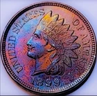 1899 Indian Head Cent Superb Gem BU Gorgeous UncirculatedAmazing Toning. 214