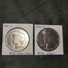 Set Of 2 1922D & 1926S Silver Peace Dollars In Circulated Condition-90% Silver