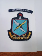 2 US Navy Patches  U.S.S. Samuel N. Moore DD-747 JB2C