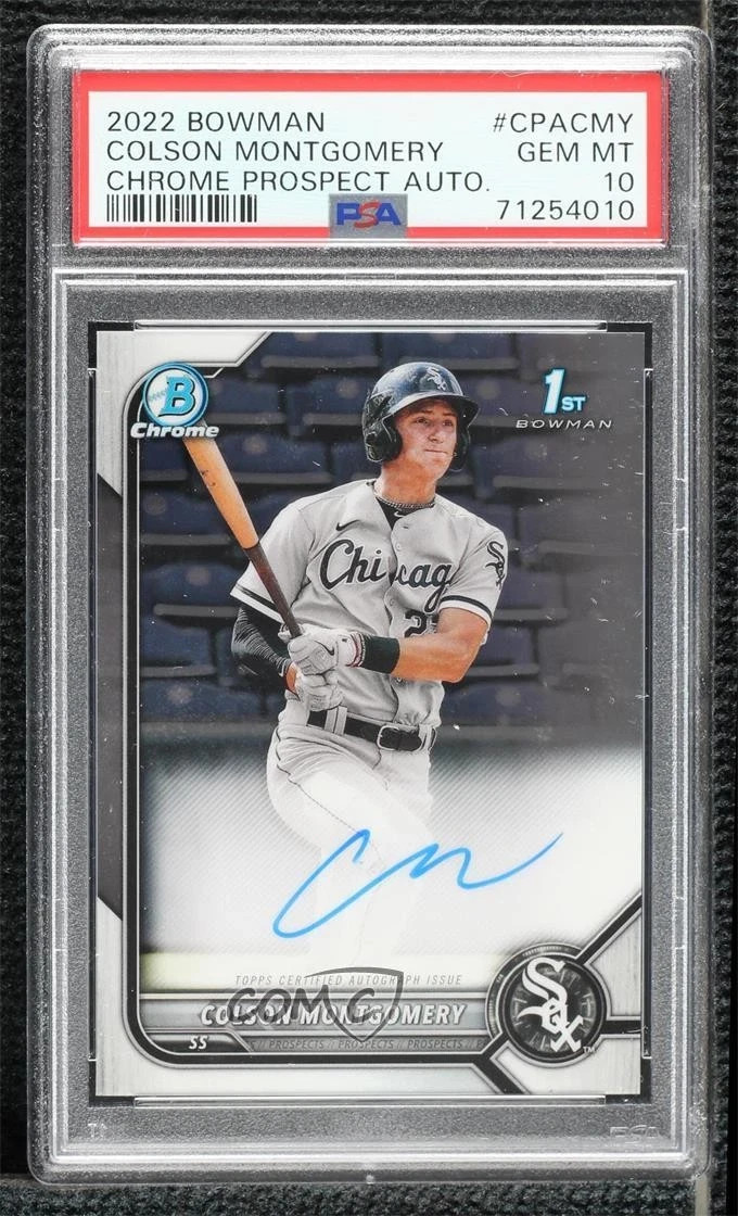 2022 Bowman Chrome Prospect Colson Montgomery #CPA-CMY PSA 10 GEM MT Auto