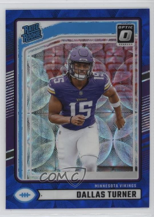 2024 Donruss Rated Rookie Optic Preview Blue Scope Prizm Dallas Turner #331 1n8b