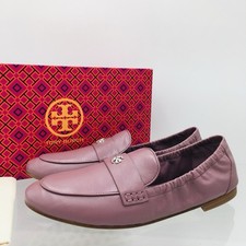 TORY BURCH BALLET FLATS SLIP ON LOAFER CIPRIA LEATHER WOMEN  S SIZE 8 M