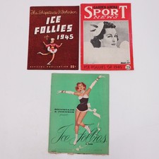 3 Vintage Shipstads Johnson ICE FOLLIES Programs 1940 1945 1958 Ephemera