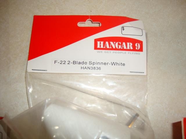 ** LOT OF 5 ** NEW IN PACKAGE ** HANGAR 9 F-22 SPINNERS ** 2  INCH **