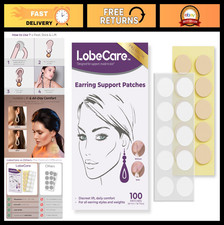 Ear Lobe Support Patches for Earrings - Prevent Stretching, Droopy Lobes, 100 Pa