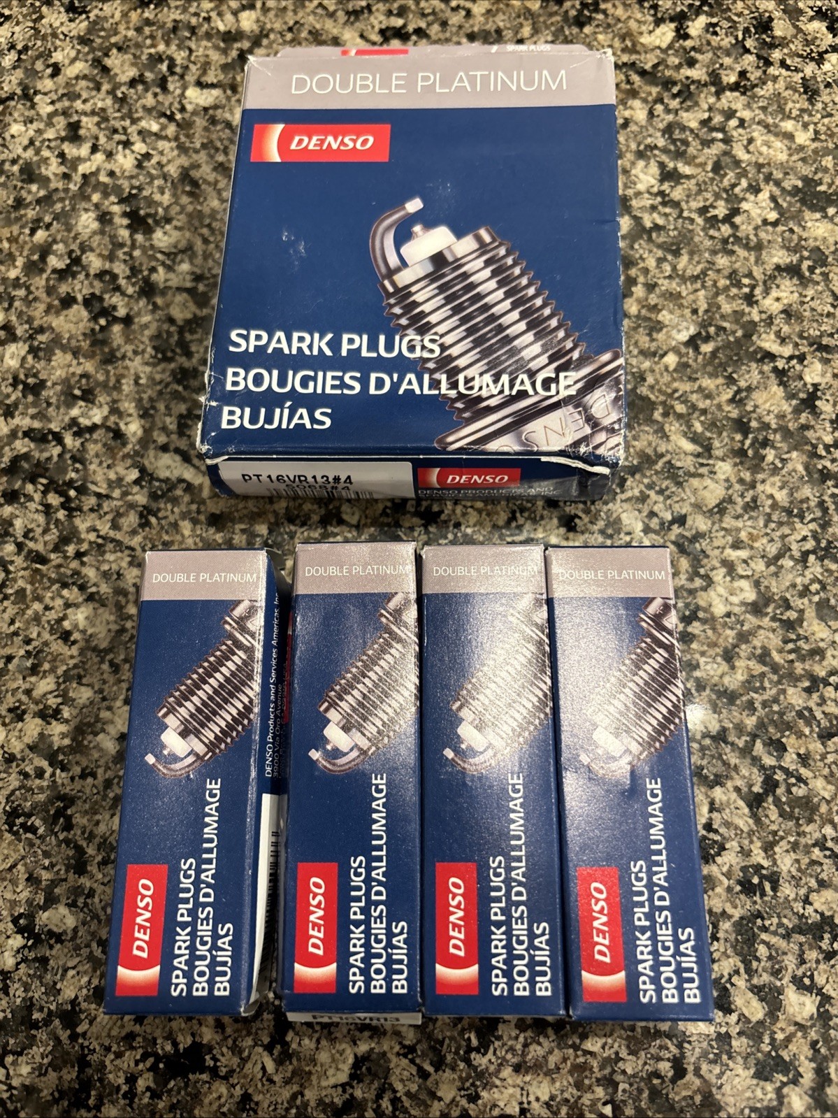 New Lot of 4 PT16VR13 Denso Double Platinum Replacement Spark Plug 5068