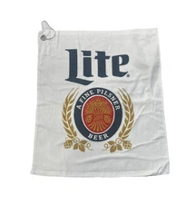 Lite Beer Golf Towel With Hook 18” x 15”