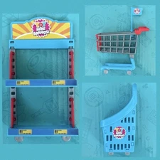 Toy Mini Brands Series 1 Toy Shelf, Cart, & Basket Bundle