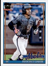 2026 Topps Series 1 Francisco Lindor #T91-19 1991 Topps