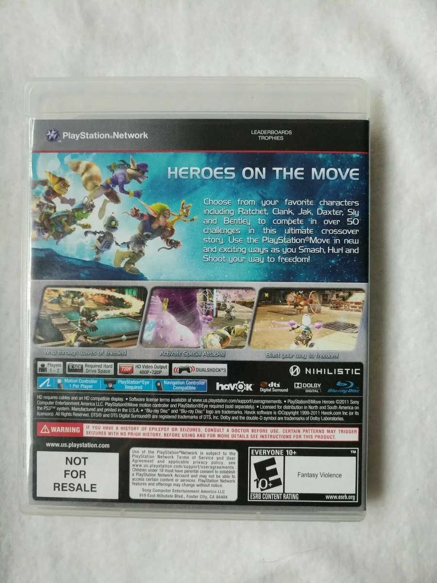 PlayStation Move Heroes Motion Game for PS3 Very Good PlayStation