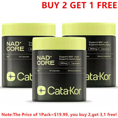 3Pack NAD+ Supplement for Anti-Aging Energy Focus Booster 250mg, 60 Capsules