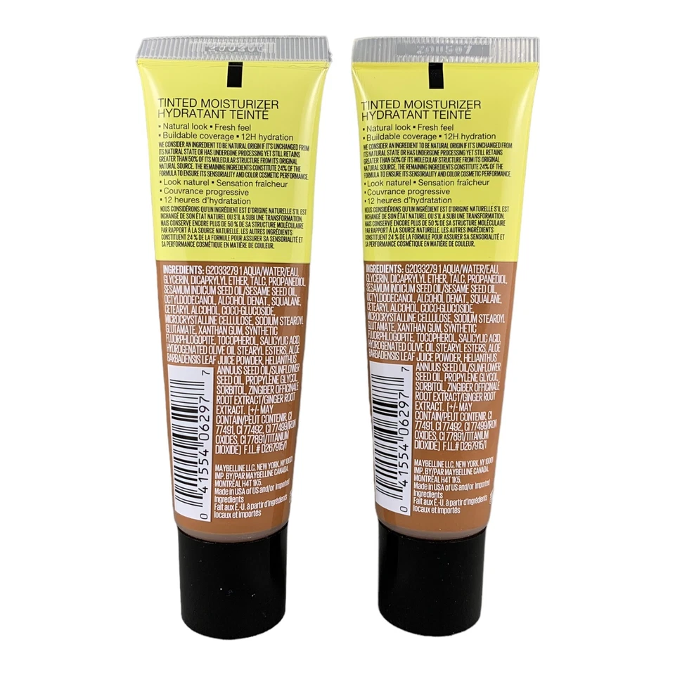 Maybelline Fit Me Tinted Face Moisturizer w/ Aloe LOT OF 2 #360 Mocha 1 fl. oz - Image 2 of 4