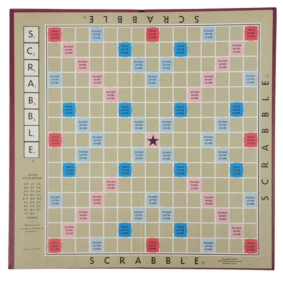 Scrabble Crossword Game - Selchow & Righter Co 1953 - Image 4 of 4