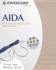 Zweigart Precut Fein-Aida 18 count Nougat 3793/3021
