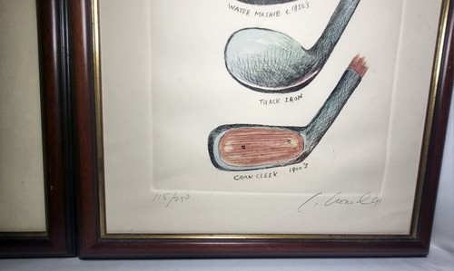 2 x Marty Fyne Style Limited Edition Signed Golf Clubs & Balls Prints DAMAGE - Picture 9 of 24