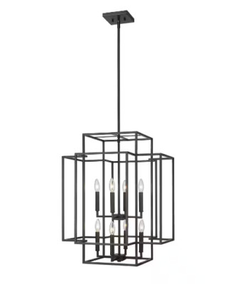 Z-Lite Titania 454-28MB 22 in. 8-LightCage Pendant Matte Black