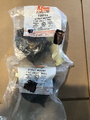 NEW 728112 Klo-Shure 1-1/8 X 1 Wall Klo-Shure Strut Mount Clamps ( 2 ...