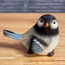 Vintage Grey Ceramic Bird Handmade Germany 1980s Figurine Pottery
