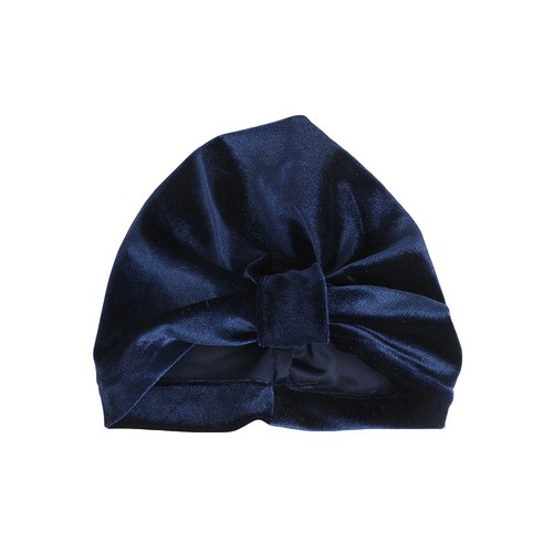 Baby Kid Girl Child Solid Velvet Stretch Turban Hat Hair Head Wrap Beanie Cap - Picture 7 of 13