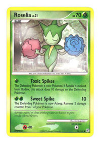 Pokemon - Roselia - 96/130 - Common - Diamond and Pearl - NM
