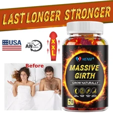 XXL Plus Size Male ENLARGER Longer Wider Bigger Man Natural Growth Gummies