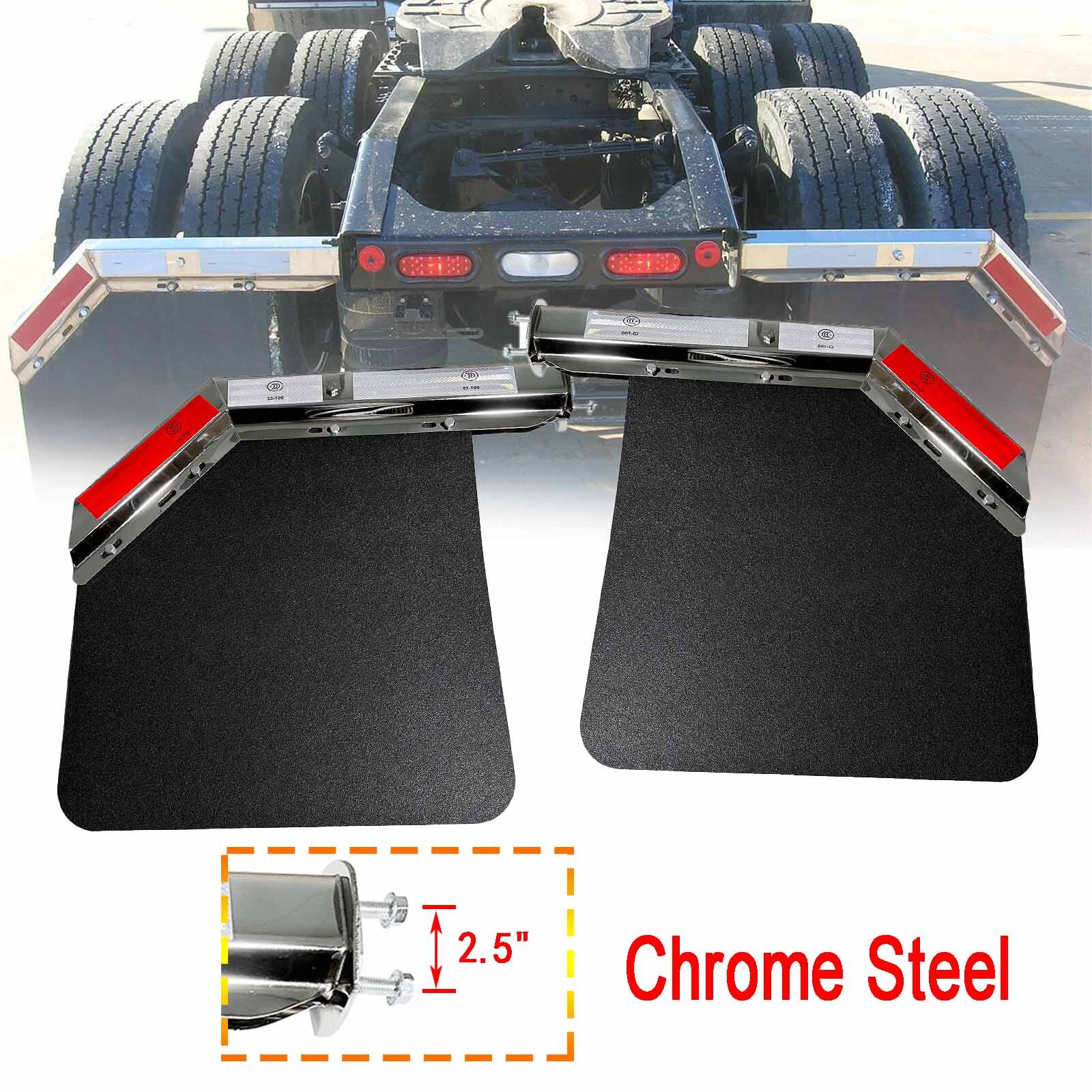 Chrome Angled Spring Loaded Mud Flap Hanger 2.5