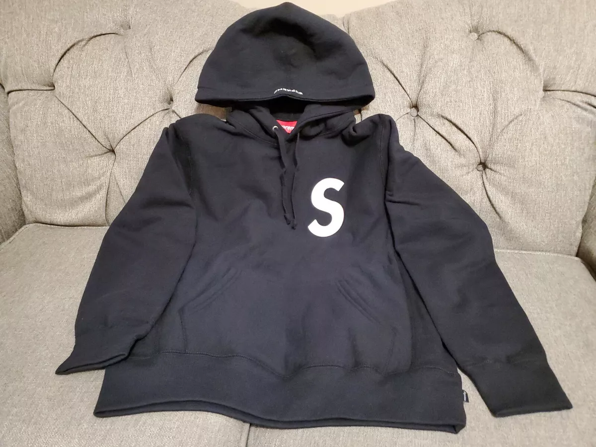 S Logo Hooded Sweatshirt Black Small-