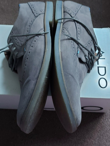 Men's Suede Brogues (x2) Chocolate Brown (size 46) and Grey (size 45) - Picture 7 of 11