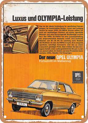 METAL SIGN - 1968 Opel Olympia luxury and Olympia performance Vintage Ad